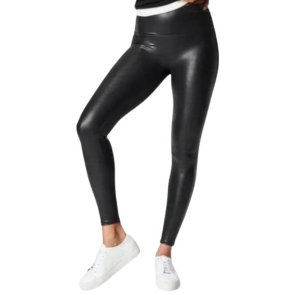 SPANX Faux Leather Leggings Women’s Medium  NWOT - Picture 1 of 12